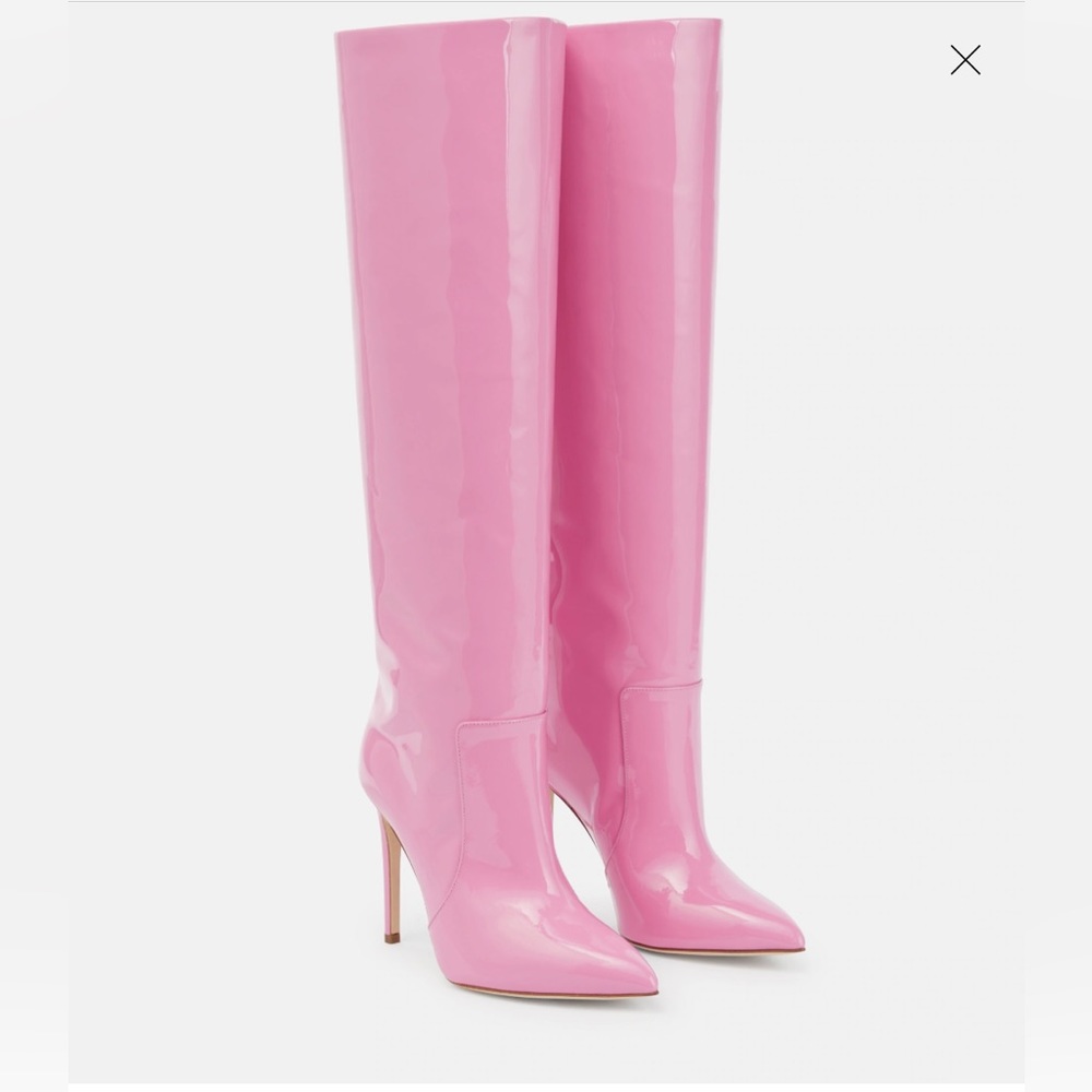 PARIS TEXAS pink Patent leather knee-high boots - Picture 3 of 8